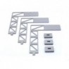 TA006M - Metallic Grey Corner Distance Post